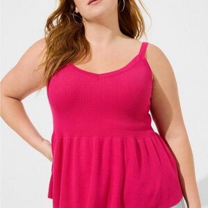 Torrid Fuchsia Ribbed Tank Top